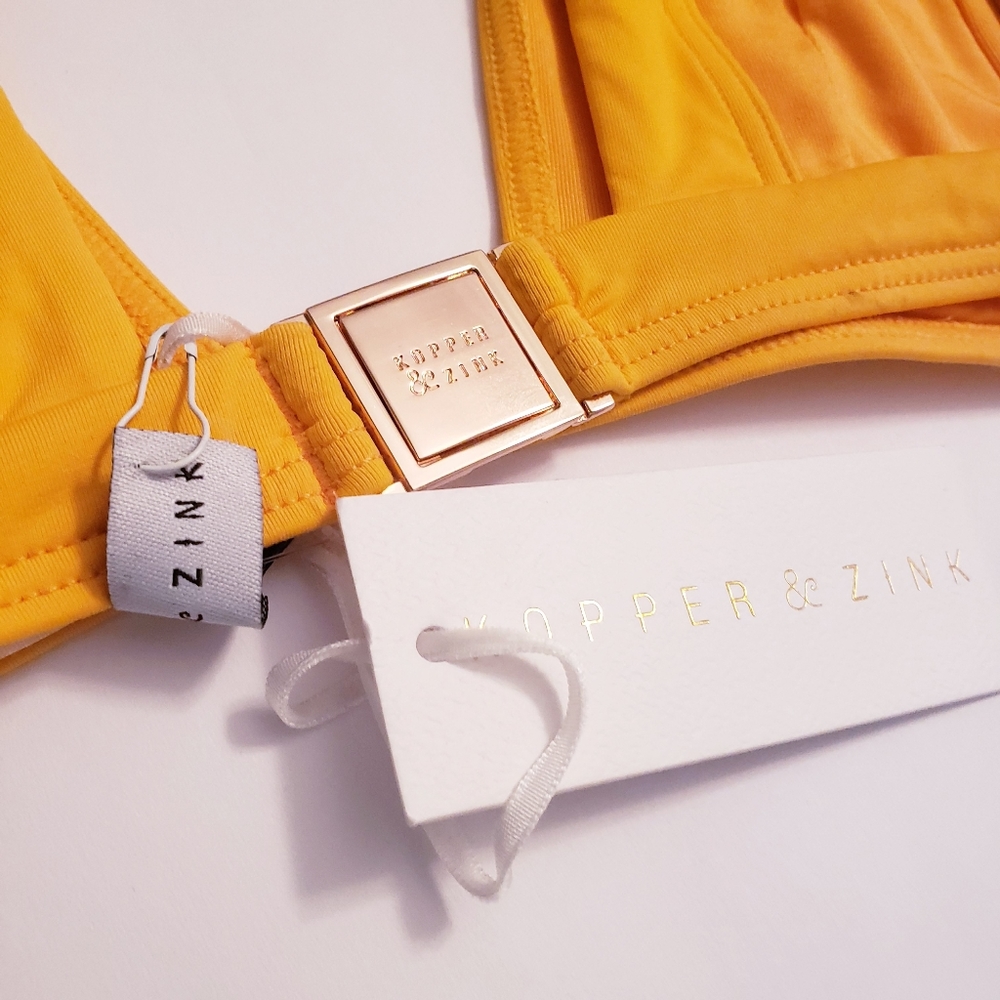 New KOPPER & ZINK Mango Sexy Cutout Bikini Top XS - Picture 4 of 8